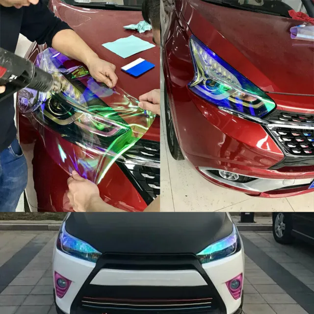 Car Transparent Headlight Tail Lamp Fog Light Tint Wrap Film Sticker Accessories