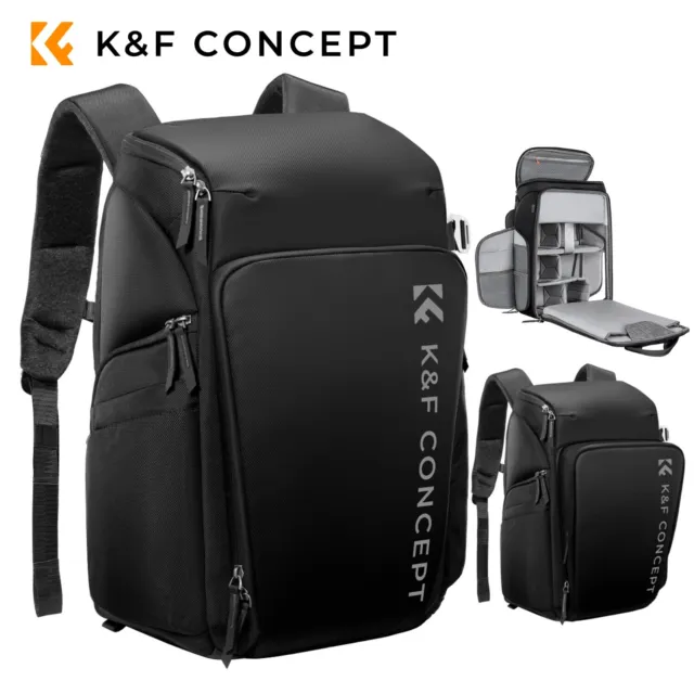 K&F Concept Travel Camera Backpack Large Capacity Camera Accessories Storage Bag