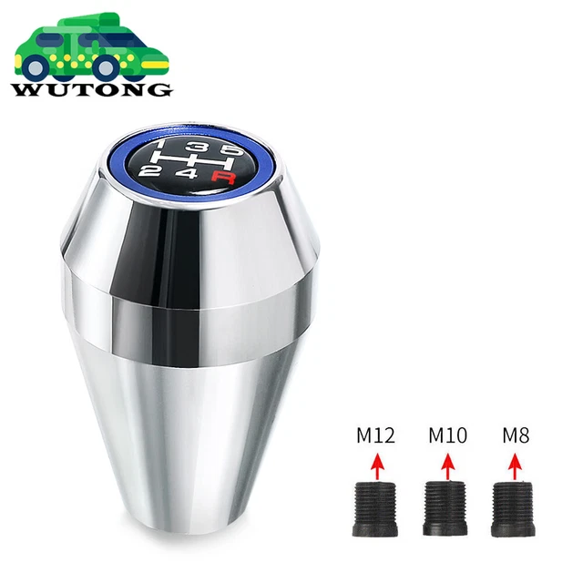 5 Speed Silver Car Manual Shift Knob Gear Stick Shifter Lever Aluminum Universal