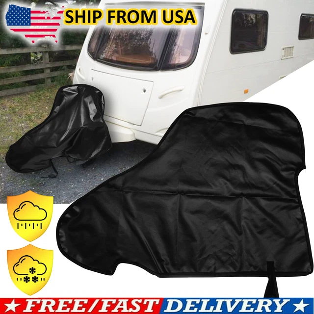 Car Caravan Tow Trailer Hitch Waterproof Hood Cover 35x25" Heavy-Duty Universal