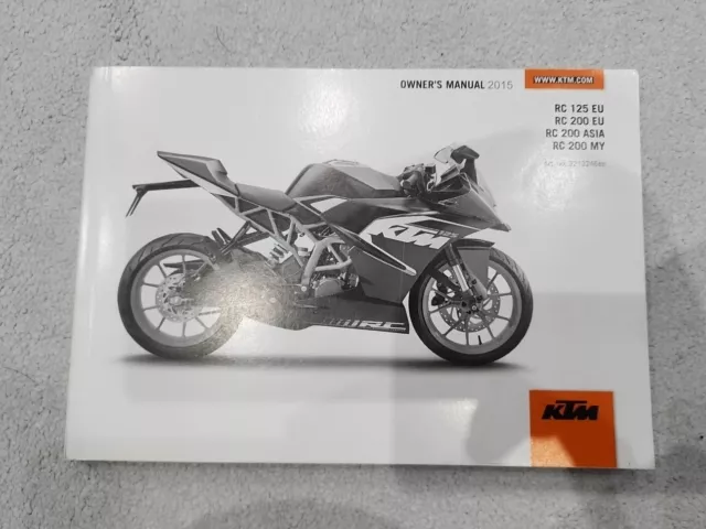 Owner's Manual/Handbook KTM RC 125/RC 200 From 11/2015