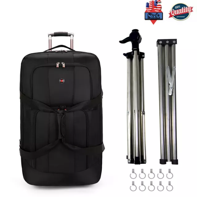 Expandable Rolling Wheeled Duffle Bag Luggage Travel Dancer Duffle Suitcase