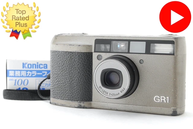 LCD Works [Exe+5 w/Strap] Ricoh GR1 Silver Point & Shoot Film Camera From Japan