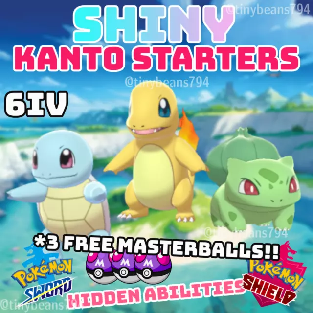 ✨ ULTRA SHINY STARTERS ✨ 3 for $2.49, 6IV Bundle, Pokemon Sword and  Shield