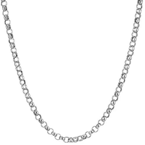 2mm STERLING SILVER 925 ITALIAN LADY BELCHER LINK STYLE CHAIN NECKLACE JEWELLERY