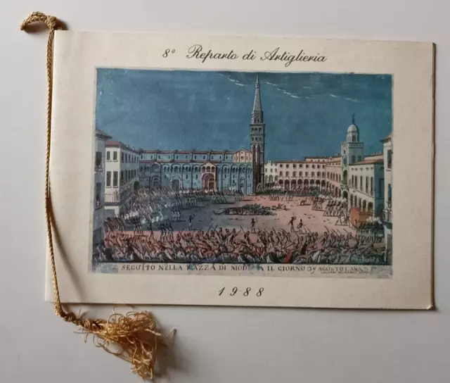 B397 Calendario 8° Reparto Di Artiglieria 1988 Con Cordoncino