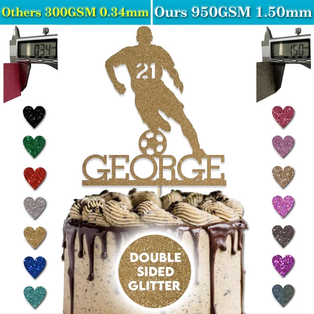 FOOTBALL T SHIRT Cake Topper Personalised Birthday Cake Topper Any Name