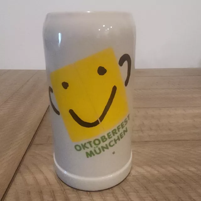 GERZ OKTOBERFEST MUNCHEN 1L Stein Octoberfest Happy Face Stoneware Mug Germany