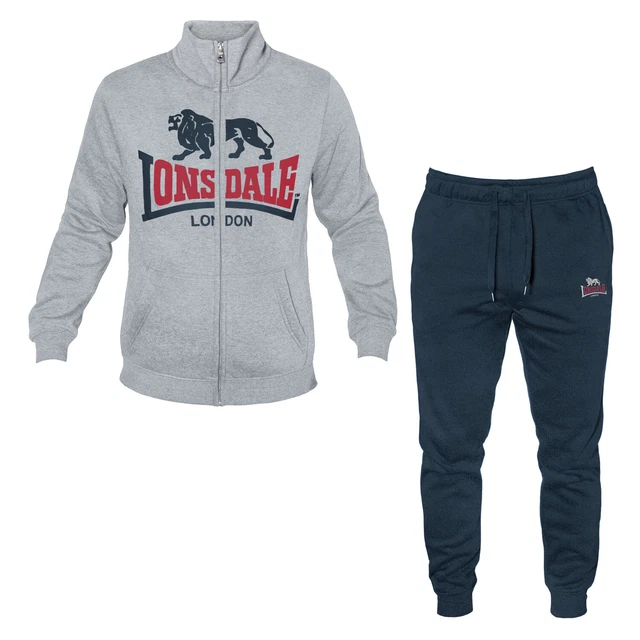 Tuta Uomo LONSDALE Cotone Felpato Zip Cappuccio - 4 Modelli