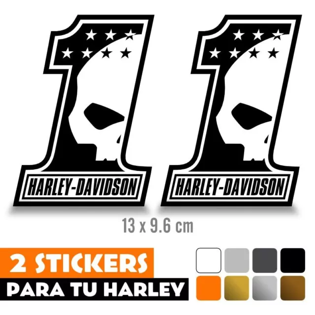 2 pegatinas Harley Davidson logo para moto stickers adesivi de motocicleta