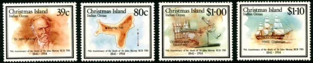 1989 Christmas Island 75th Anniversary Sir John Murray Set Of 4 MNH, Clean