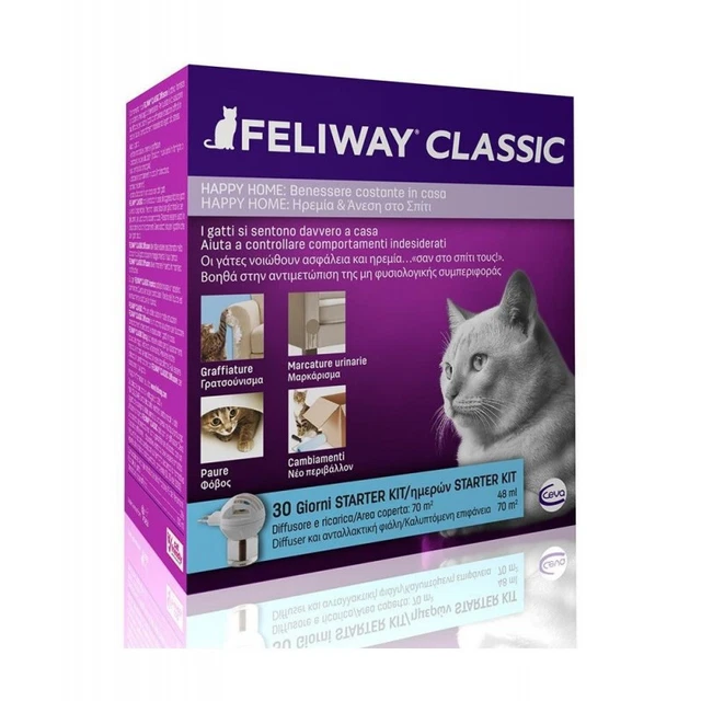 CEVA VET - Feliway per la Felicità dei gatti DIFFUSORE + FLACONE 30 giorni