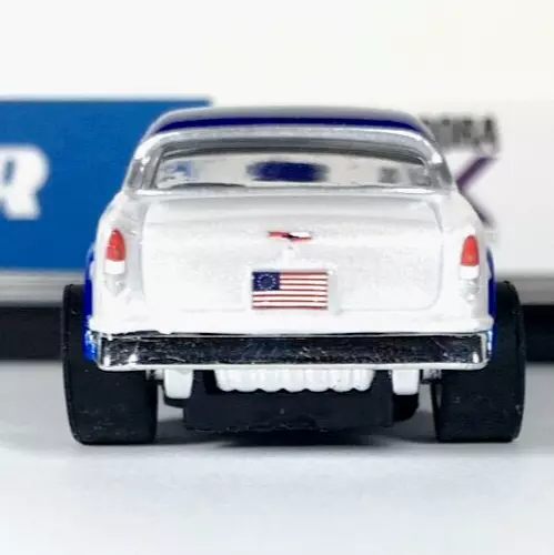 Ho Slot Cars, Blue 55 Chevy Hot Rod, AFX / Xtraction Auto World, Pearl Paint.