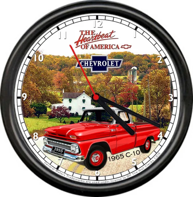 Licensed 1955 55 Chevy Pickup Hear Of America General Motors Sign Wall Clock