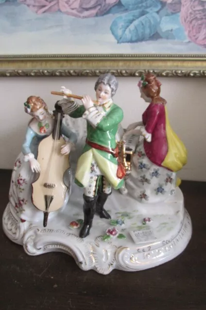 Vintage Made in Occupied Japan Porcelain Figurine Figural Group Musicians