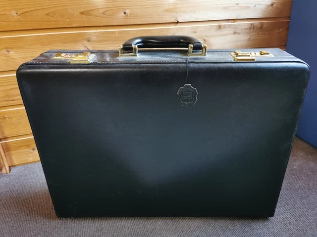 aktenkoffer leder schwarz
