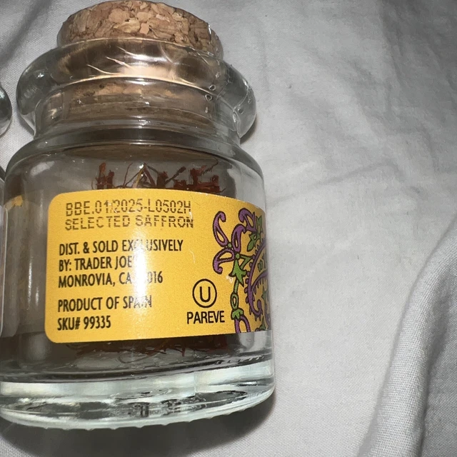 (6) TRADER JOE'S SPANISH SAFFRON 0.025oz (0.7g) NEW/SEALED! (LOT OF