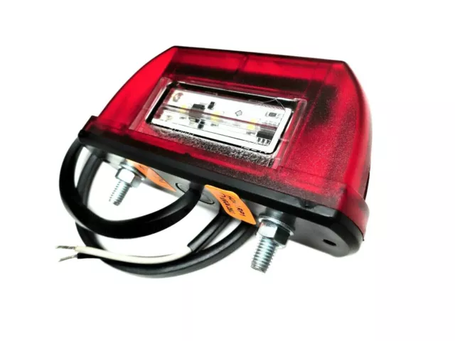 Rot LED Kennzeichenbeleuchtung mit Positionsleuchte 12V 24V für PKW LKW Anhänger