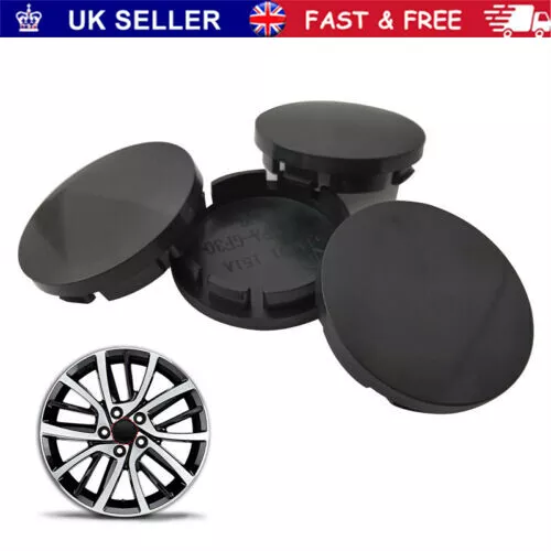 4pcs 56mm Universal Car Wheel Centre Hub Cover Center ABS Rims Cap Black Set UK