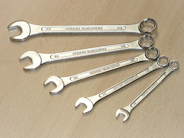 QUARKZMAN 16mm Ring-Maulschlüssel Set - CR-V Stahl 12-Punkt Für Enge Räume