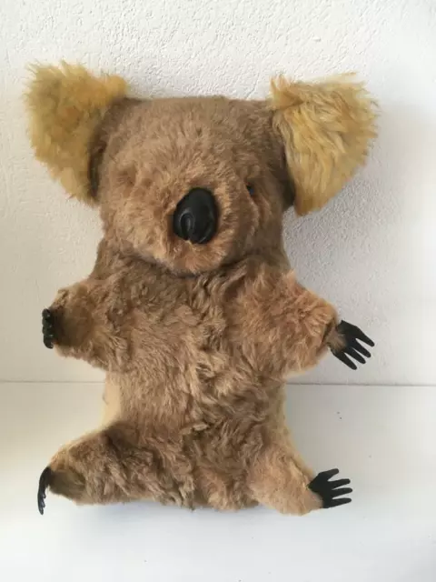 (*X ) Vintage Antique Real Fur Koala Bear large 30cm Collectible Toy, glass eyes