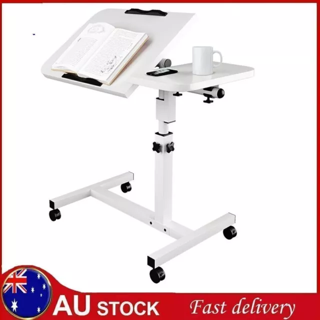 Overbed Table Adjustable Medical Care Over Bed Height Hospital Laptop Study Work