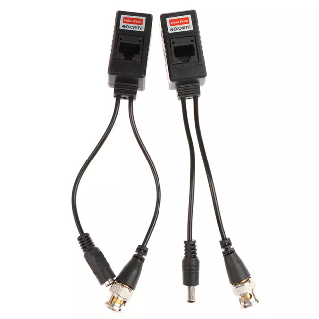 1 Pair BNC To RJ45 Passive Video Power + Audio Balun TransceivALEL