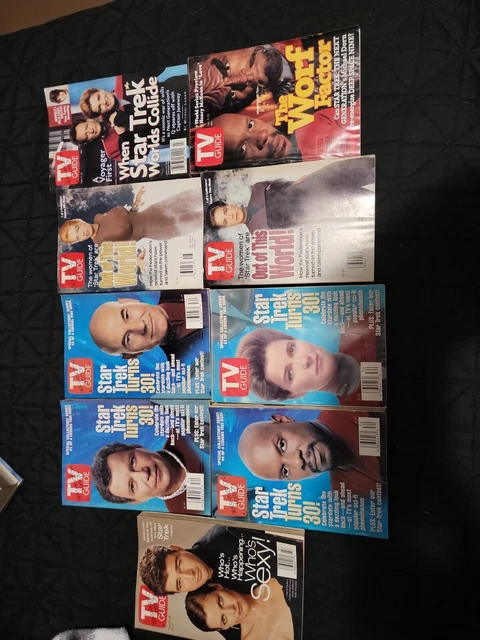 VINTAGE LOT SET  STAR TREK TV GUIDE MAGAZINES 1996 Star Trek, TNG, DS9, Voyager