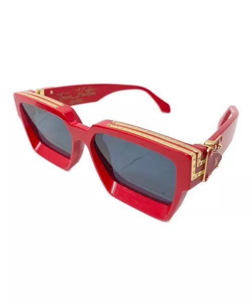 Louis Vuitton Red 1.1 Millionaires Mask Shield Sunglasses Louis