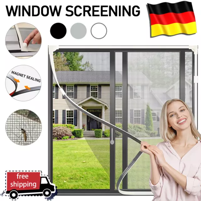 Fliegengitter Magnetrahmen Insektenschutz Fenster ohne Bohren Magnet Moskitonetz