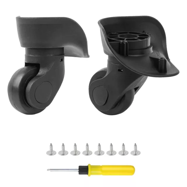 REPLACEMENT LEFT/RIGHT LUGGAGE Caster Wheels with 4 Hole BLACK SEE INFO  £17.80 - PicClick UK