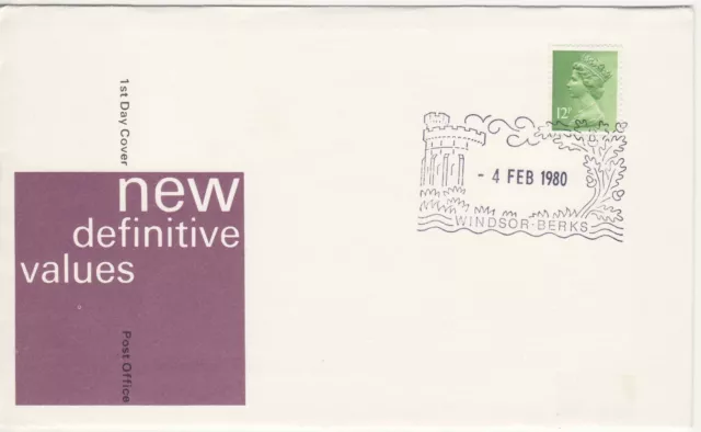 GB Stamps Definitive First Day Cover  Low Values 12p x895 two bands Machin 1980