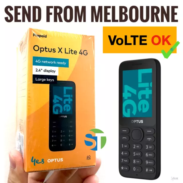 NEW Optus X Lite 4G VoLTE OK Senior Mobile Phone Large Big Button Camera Classic