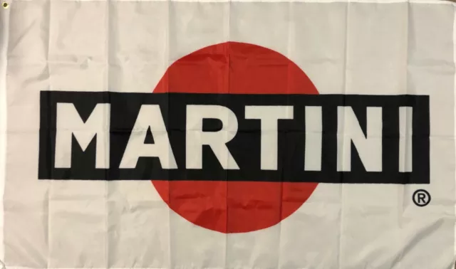 Martini Racing Fahne WEISS 150 x 90 cm Bianco Rosso Kult 80er Rennsport Auto