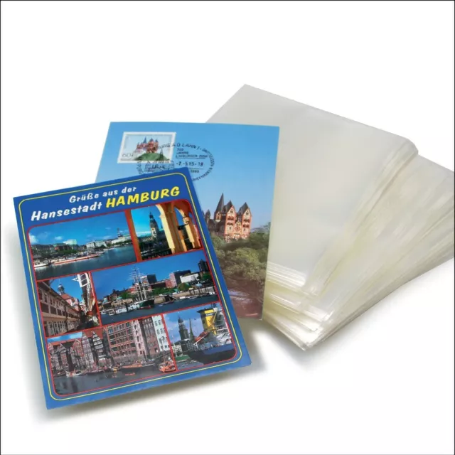 500 Etuis pour cartes postales Housses Neuf Ak 110x155 MM 100 My Clair