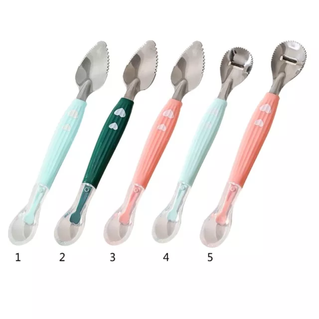 Toddler Multipurpose Spoon Infant Feeding Spoon Stainless Steel Scraper Spoon