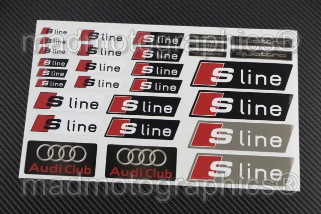 A3 A4 A5 A6 Aufkleber stickers für AUDI Sport S-line S3 S4 felgen S5 S6 S7 S8 3