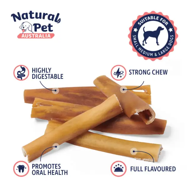Bully Sticks 15cm -100% Natural Beef Cheek Dog Treats, Best Dog Chews Bulk