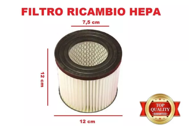 Filtro Ricambio Hepa Bidone Aspiracenere Globex Aspira Cenere Stufe Aspiratore