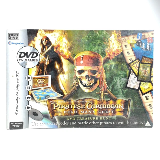 DISNEY PIRATES OF the Caribbean Dead Man's Chest DVD Treasure Hunt Game