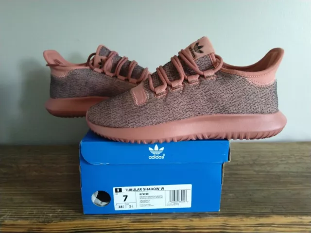 New In Box! Adidas Originals Tubular Shadow "Raw Pink" Women's Size 7 By9740