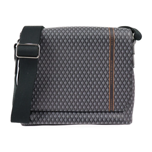 Dunhill Shoulder Bag  19R3655CC03 Engine turn Messenger bag PVC leather gray