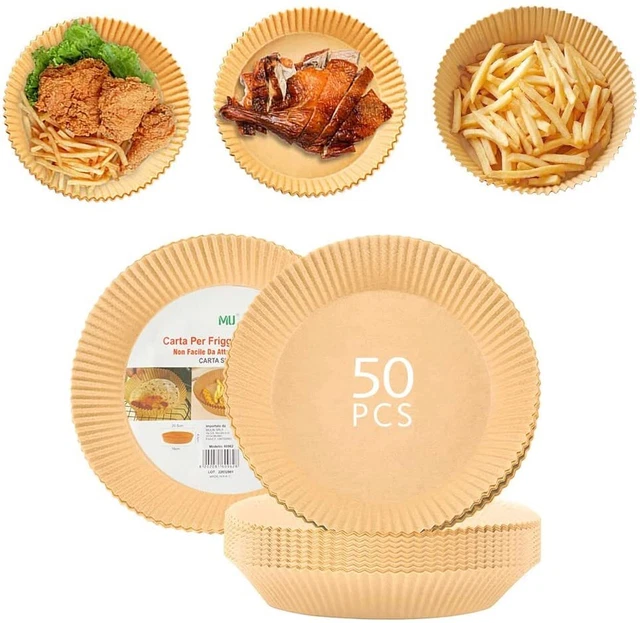 200Pz Carta Monouso Pirottini Da Forno Per Friggitrice Ad Aria Cucina Senza Olio