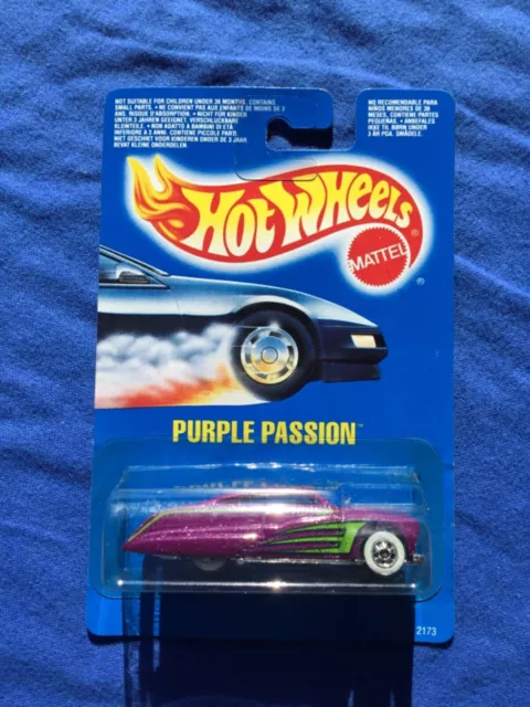 1990 Hot Wheels #2173 Purple Passion, 1:64 scale Diecast model MOC.