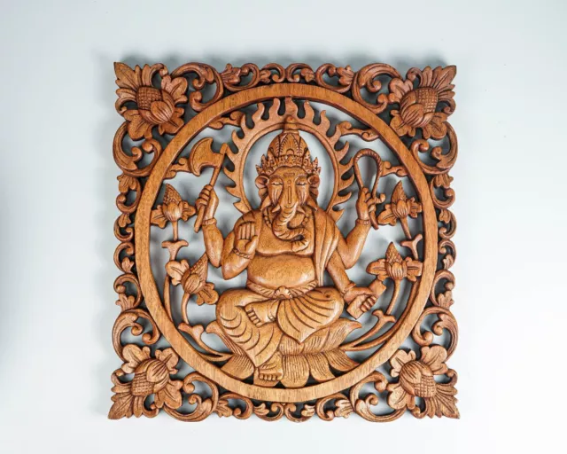Ganesh Wall Decor, Hindu God Statue, Wall Art, Hanging Art Ornament, Mother Gift