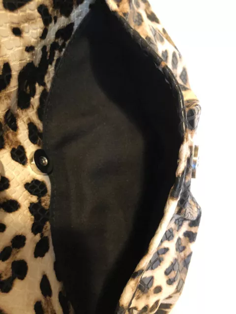 Style & Co Cheetah Style Faux Leather Shoulder Handbag Clutch Purse Bag 3