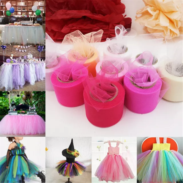 25 Yards Tutu Tulle Roll Spool Fabric Netting DIY Craft Wedding Party Decoration