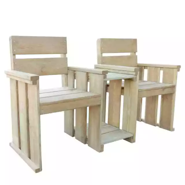 Banc de jardin à 2 places 150 cm Pinède imprégnée vidaXL