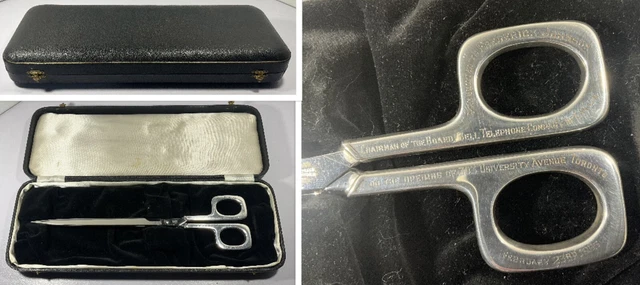 Unique 1955 Birks Silver Scissors, Opening Of Bell Telephone Canada Headquarters