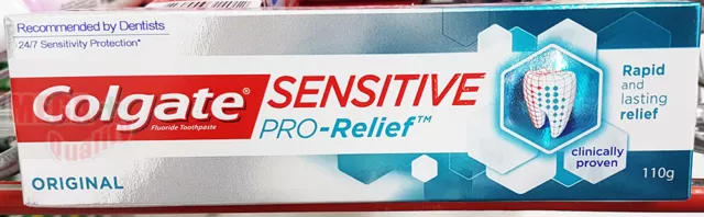 Colgate Sensitive Pro-Relief ORIGINAL Fluoride Toothpaste Health Whitening 110g.